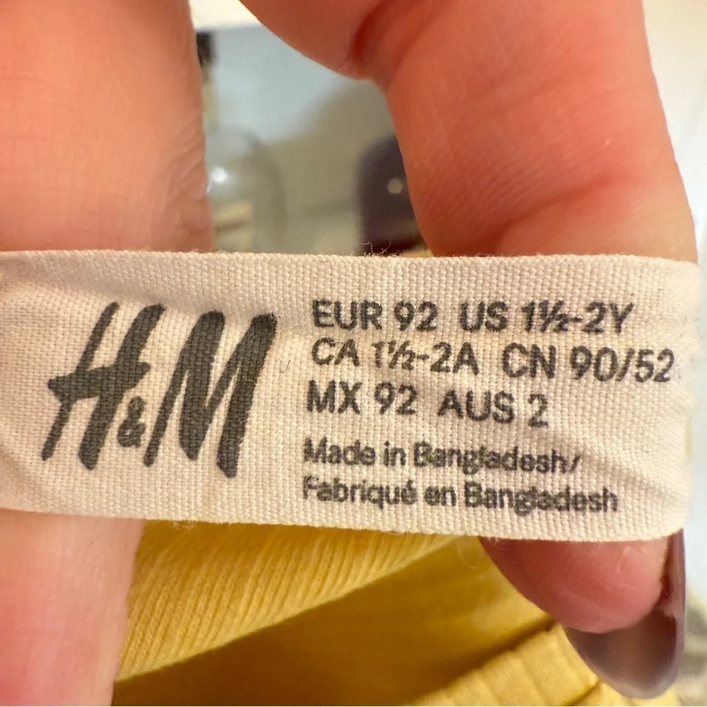 H&M Yellow Ribbed Top - Picture 3 of 3